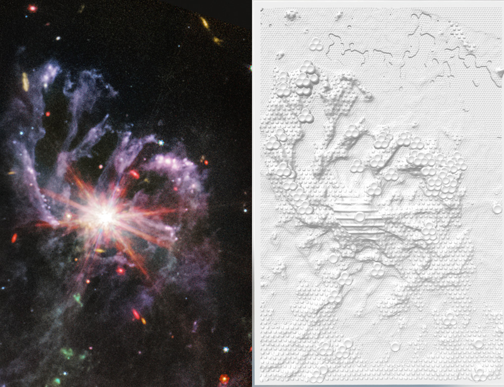 NGC7319 MIRI image and 3Dprint