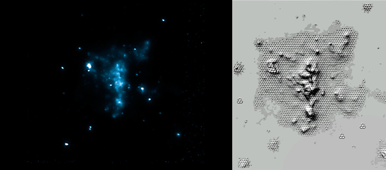 Stephans Quintet CHANDRA Xray image