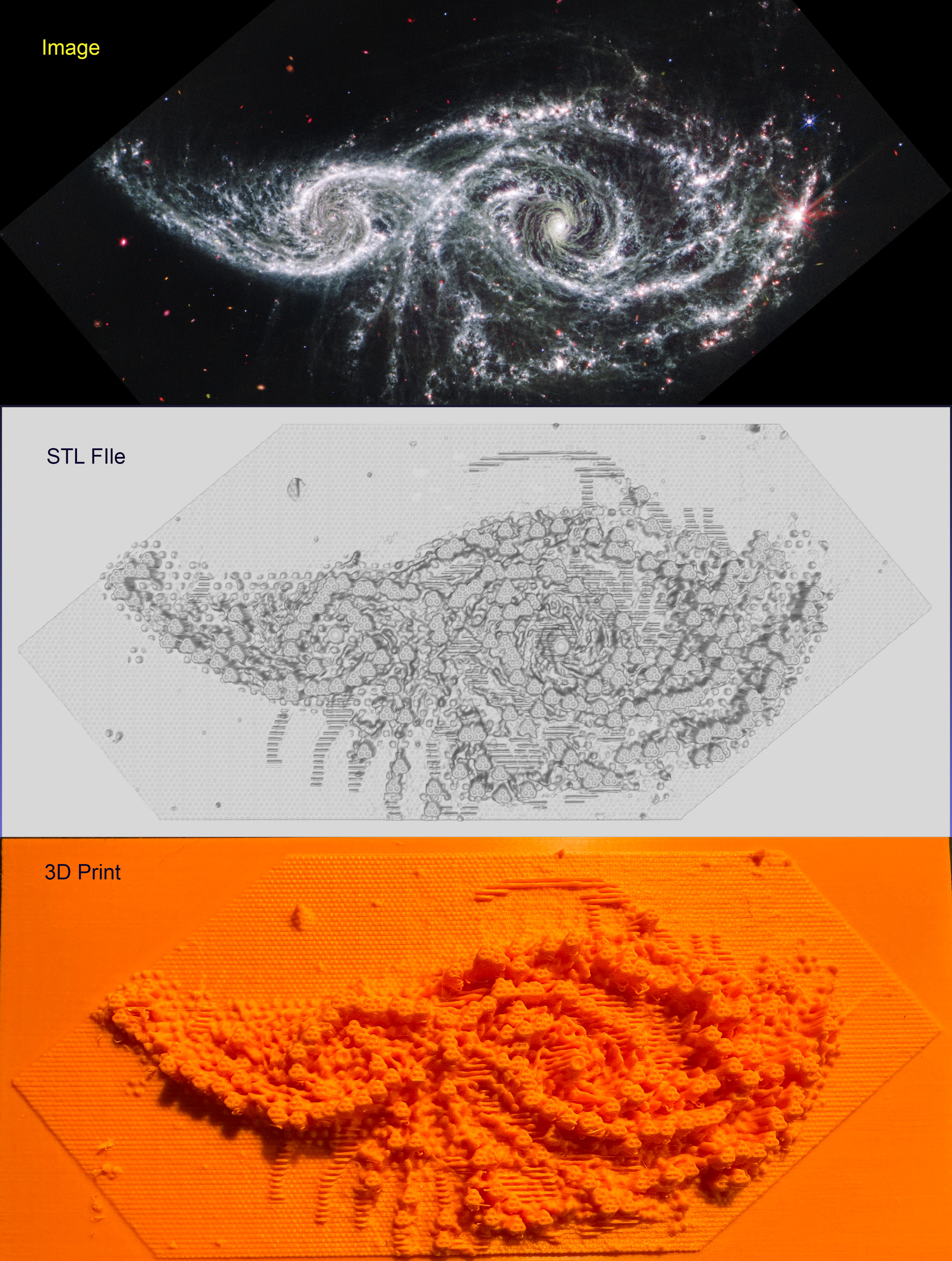 NGC2207 3Dprint