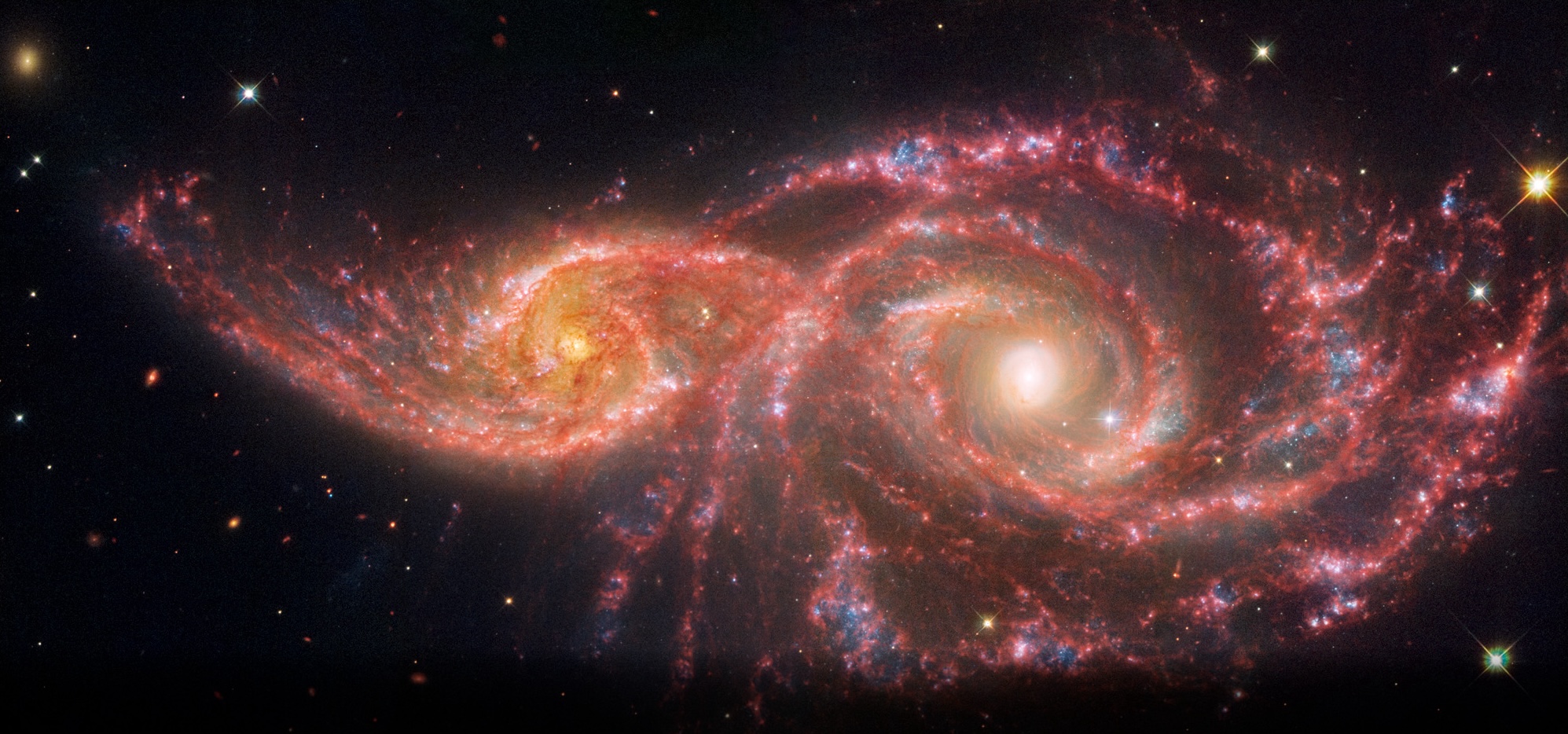 NGC2207 HST JWST combined image