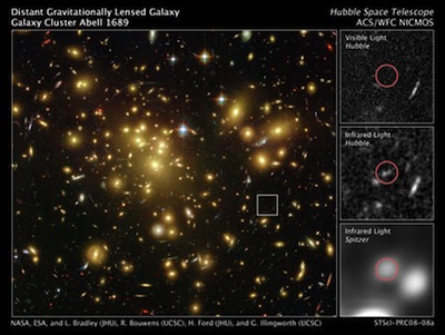Distant Galaxy A1689-zD1