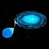 Image of a stellar-mass black hole growing