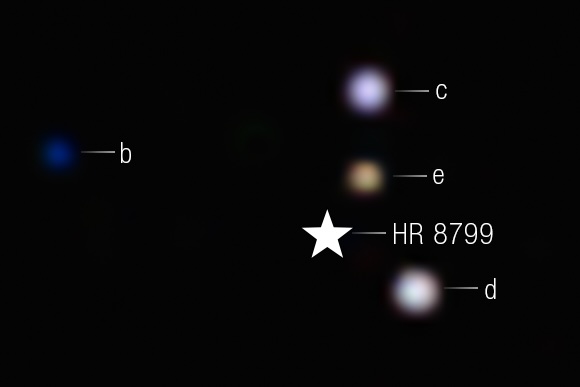 JWST image of HR9799 Planetary System
